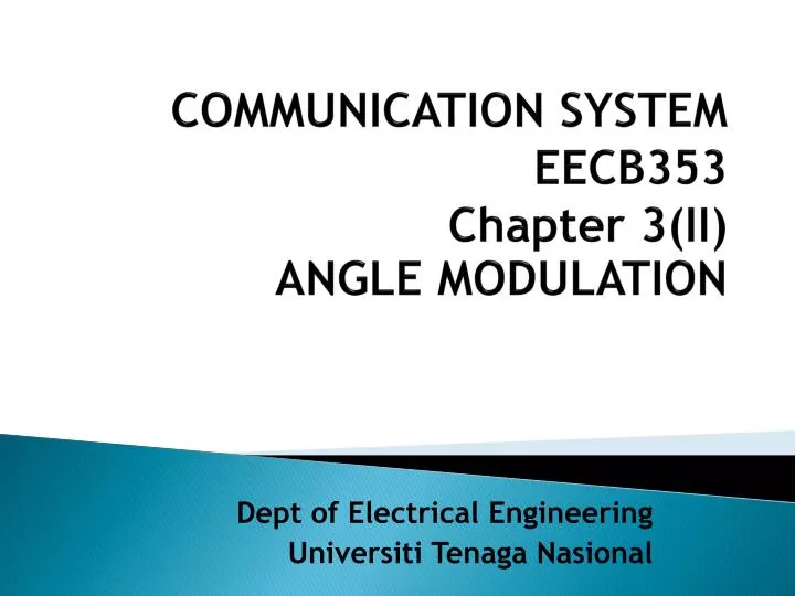 communication system eecb353 chapter 3 ii angle modulation
