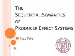 The Sequential Semantics of Producer Effect Systems