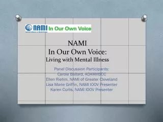 NAMI In Our Own Voice: Living with Mental Illness