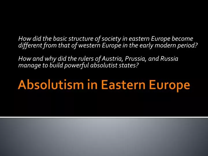 absolutism in eastern europe