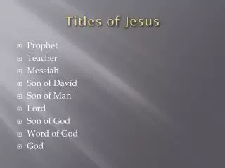 Titles of Jesus