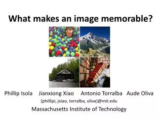 What makes an image memorable?