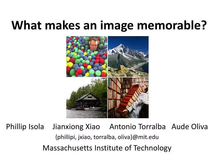 what makes an image memorable