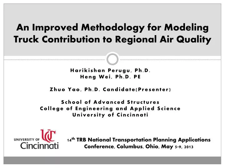 an improved methodology for modeling truck contribution to regional air quality