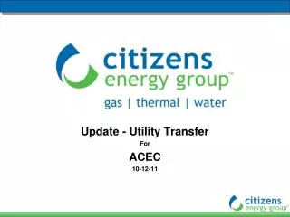 Update - Utility Transfer For ACEC 10-12-11