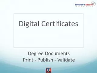 Digital Certificates