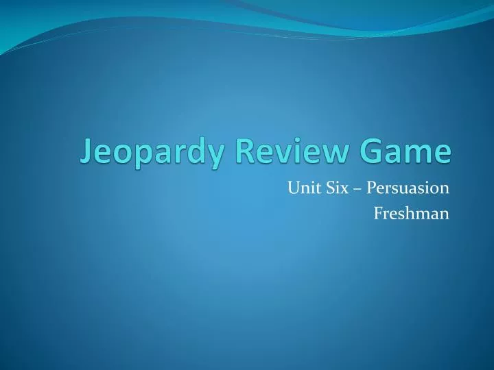 jeopardy review game