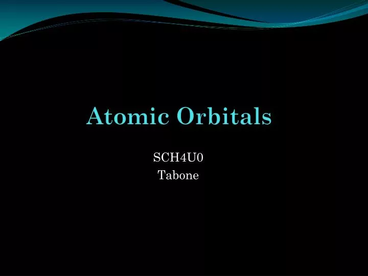 atomic orbitals