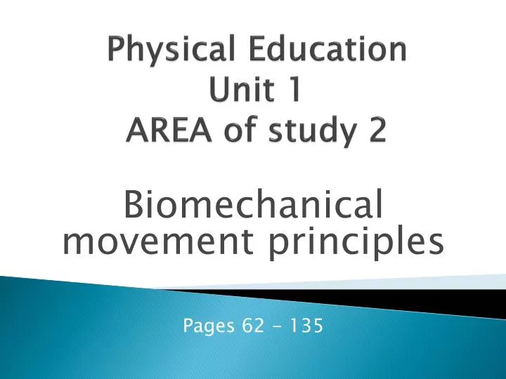 physical education unit 1 area of study 2