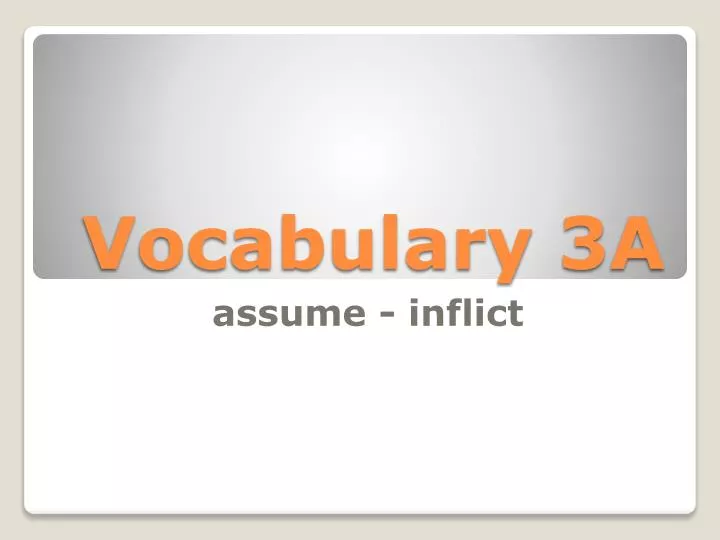 vocabulary 3a