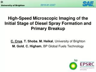 High-Speed Microscopic Imaging of the Initial Stage of Diesel Spray Formation and Primary Breakup