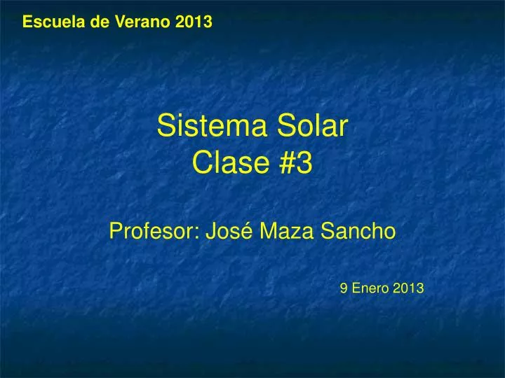 sistema solar clase 3