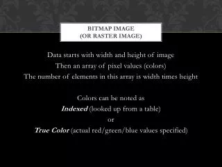 Bitmap image (or Raster image)