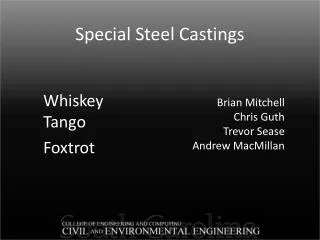 Special Steel Castings