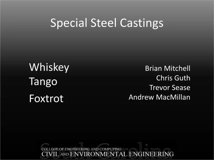 special steel castings
