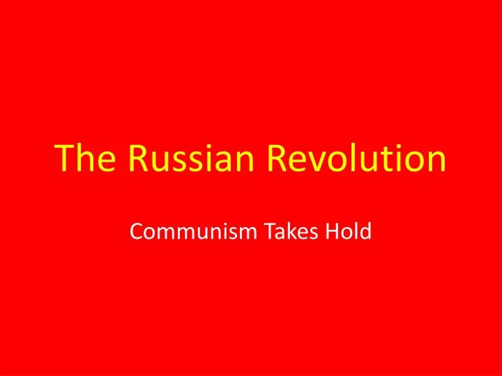 the russian revolution