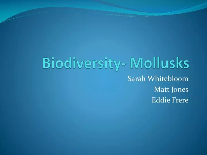 biodiversity mollusks