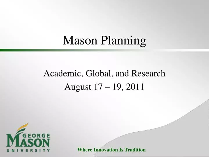 mason planning