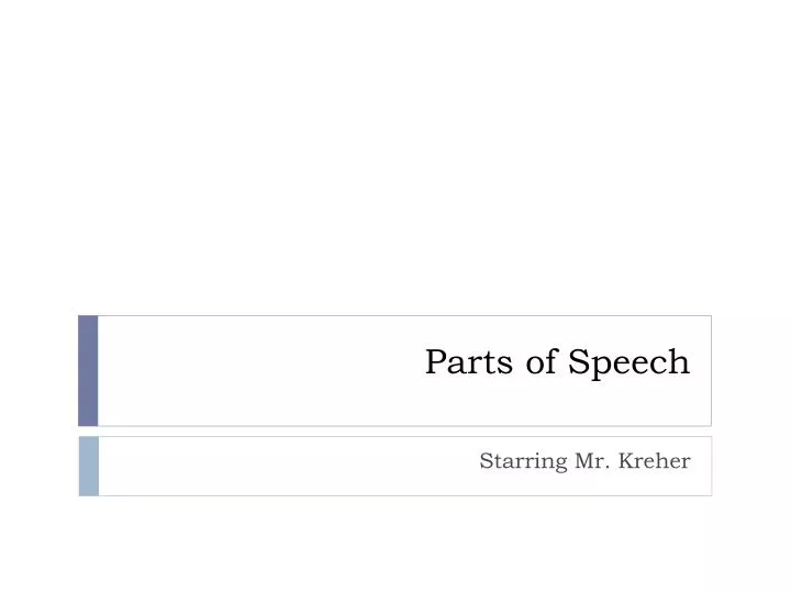 parts of speech