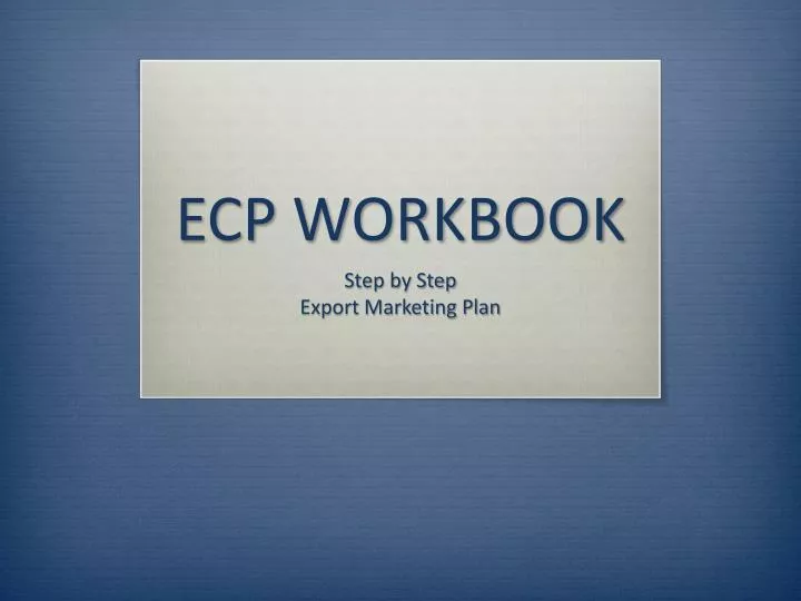 ecp workbook