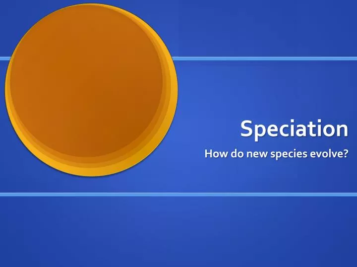 speciation