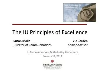 The IU Principles of Excellence