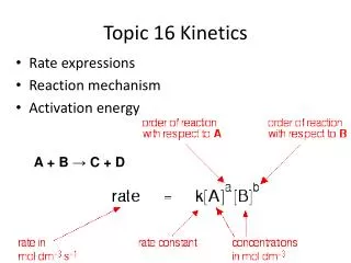 Topic 16 Kinetics