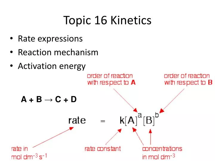 topic 16 kinetics