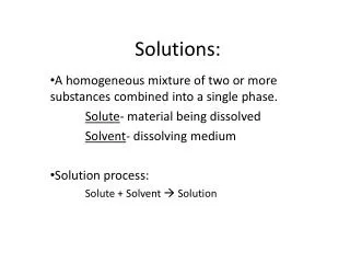 Solutions: