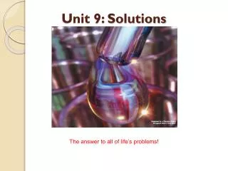 Unit 9: Solutions