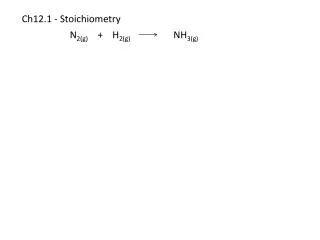 Ch12.1 - Stoichiometry