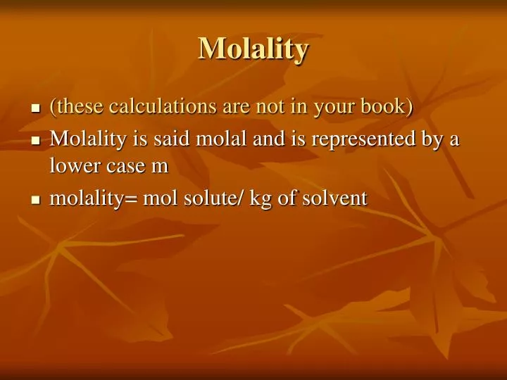 molality