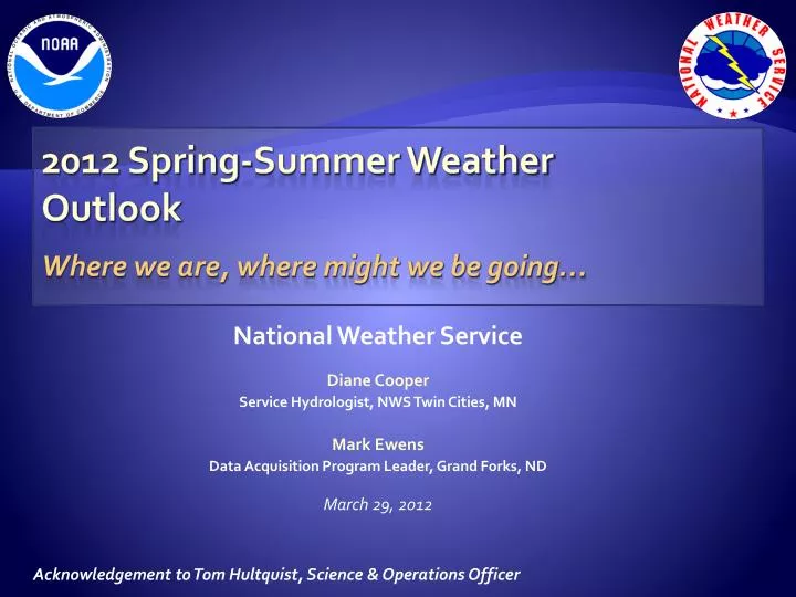 2012 spring summer weather outlook where we are where might we be going