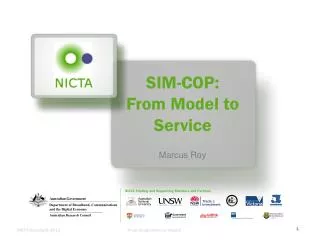 SIM-COP: From Model to Service