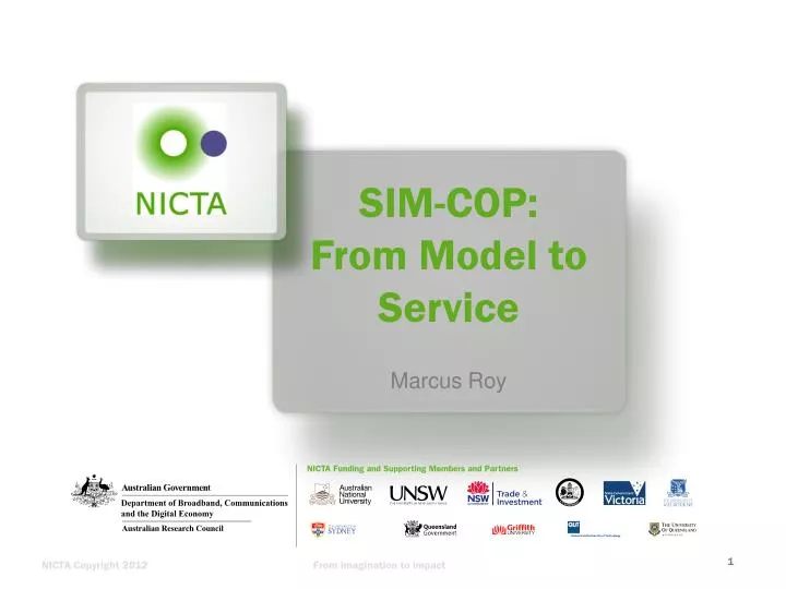 sim cop from model to service