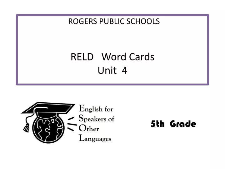 reld word cards unit 4