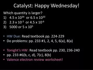 Catalyst: Happy Wednesday!