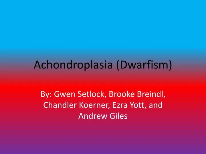 achondroplasia dwarfism