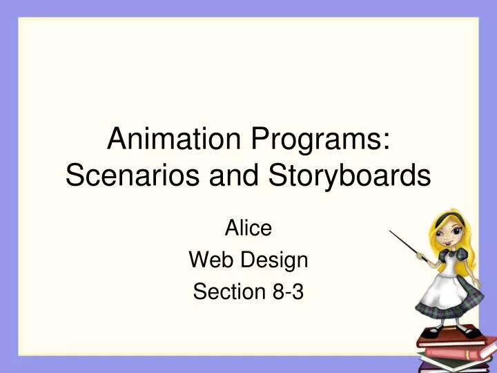 animation programs scenarios and storyboards