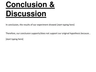 conclusion discussion