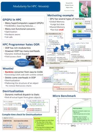 Modularity for HPC - WootinJ -