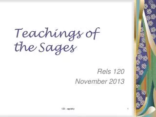 Teachings of the Sages