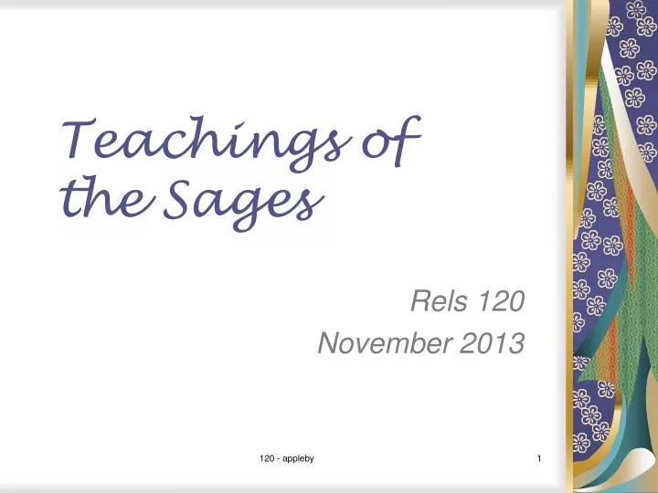 teachings of the sages