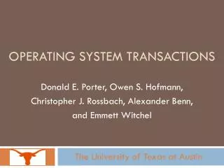 Operating System Transactions