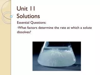 Unit 11 Solutions