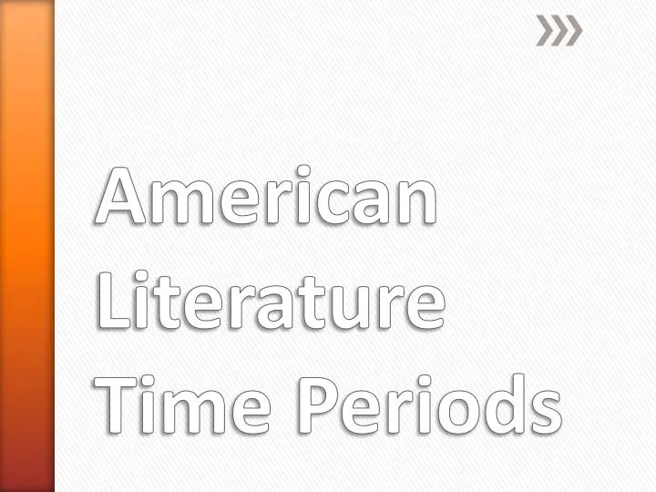 american literature time periods