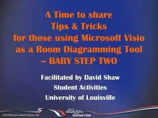 Facilitated by David Shaw Student Activities University of Louisville