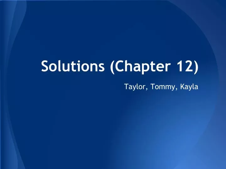 solutions chapter 12