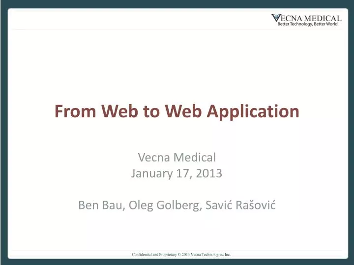 from web to web application