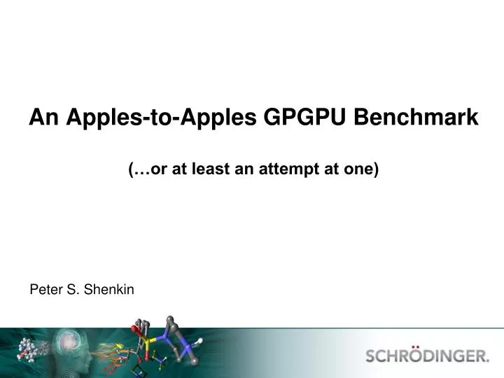 an apples to apples gpgpu benchmark or at least an attempt at one